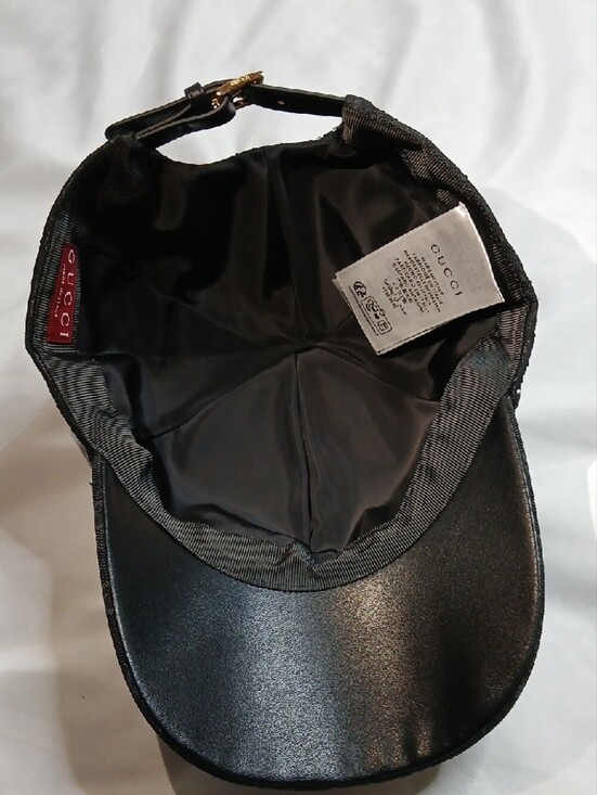 Gucci Black Crystal Monogram Baseball Cap main image 3
